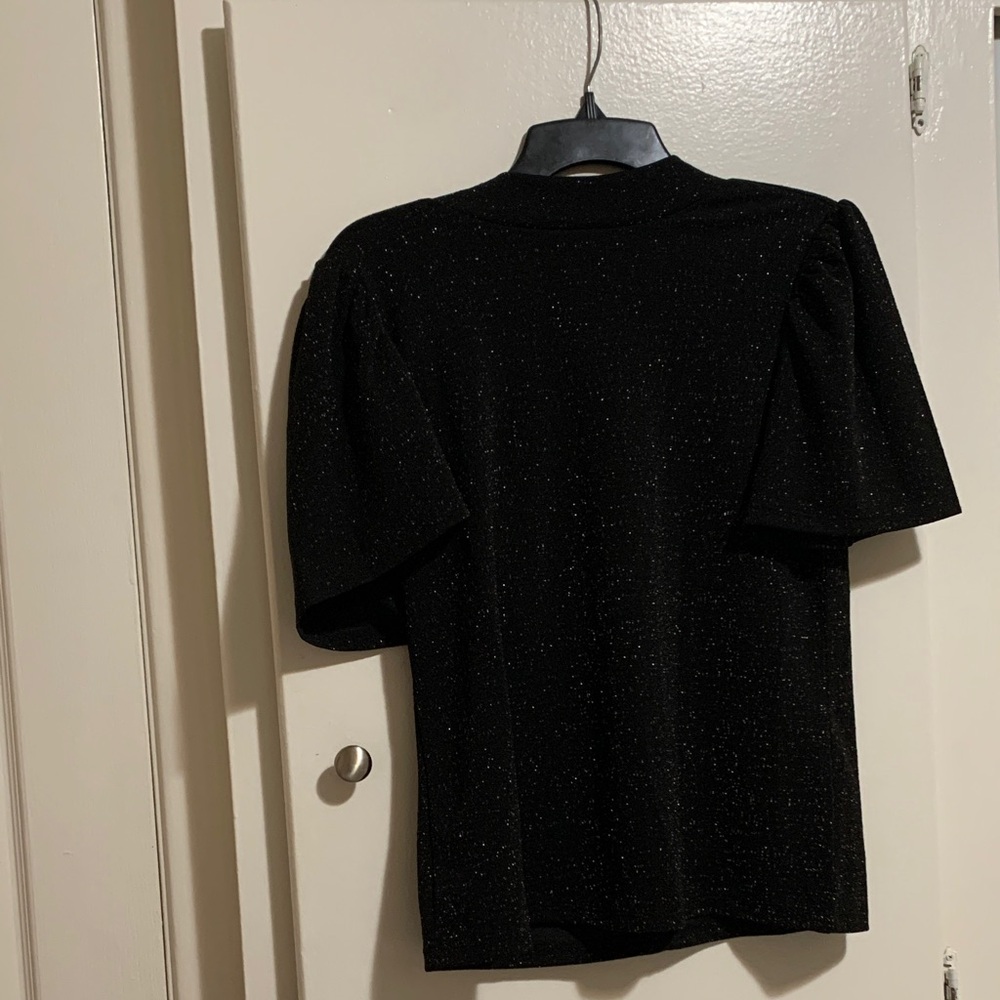 Ann Taylor Factory Black Sparkle Top